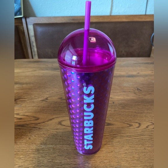 Starbucks 2024 Purple Dome Lid Cold Cup 24oz - Picture 1 of 3